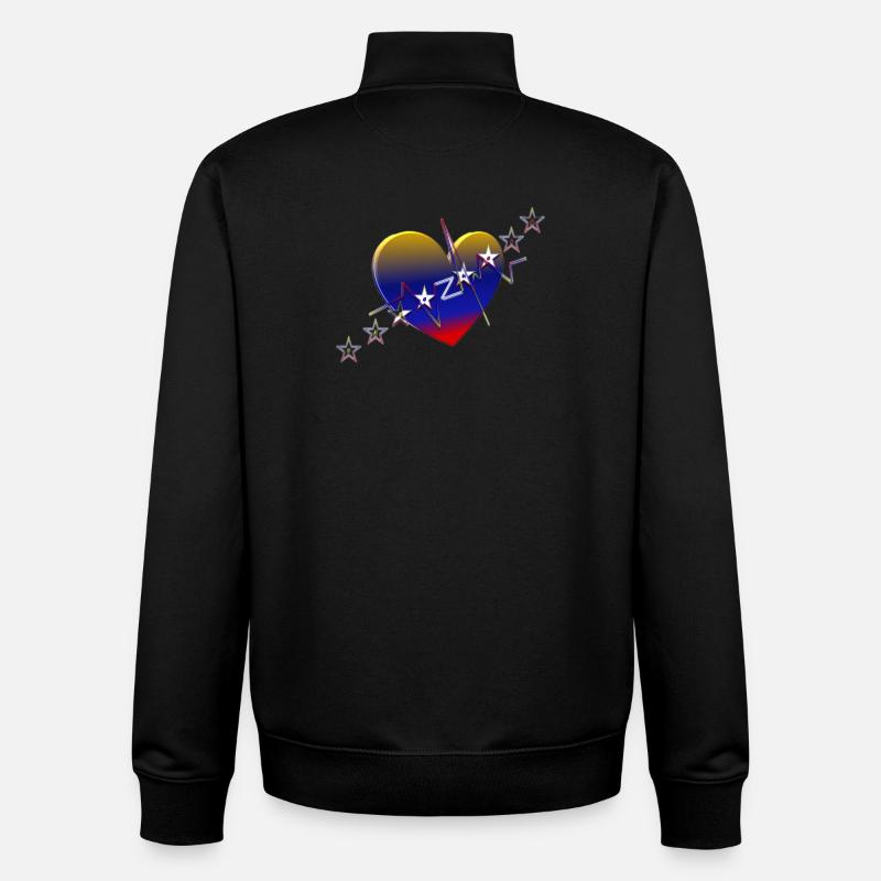 LATENT VENEZUELA - Unisex Organic Zip Sweatshirt by Stanley/Stella - black