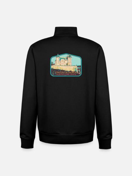 Château de Saumur, Loire Valley - Unisex Organic Zip Sweatshirt by Stanley/Stella - black