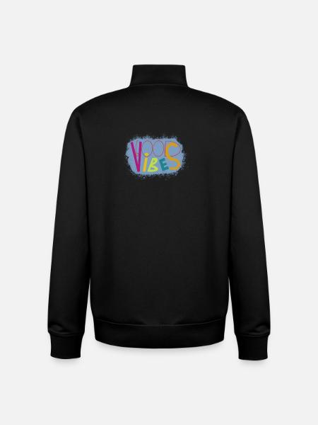 Vibrant Vibes Art Design - Unisex Organic Zip Sweatshirt by Stanley/Stella - black
