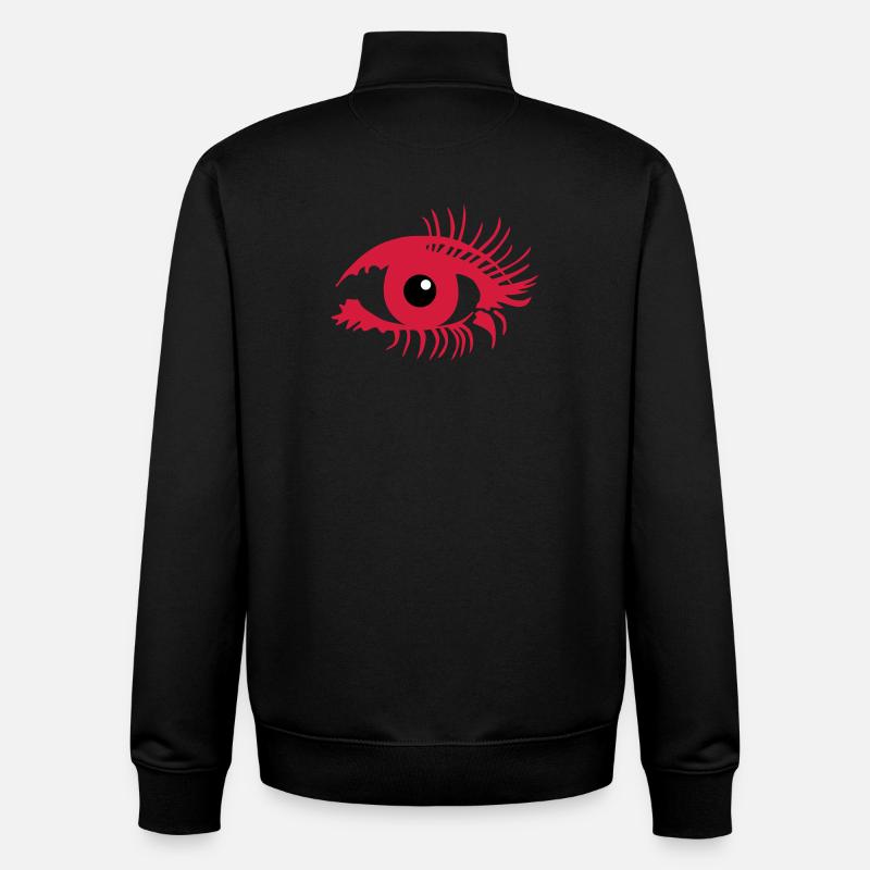 Maquillage des yeux - Sweat zippé unisexe en coton bio Stanley/Stella - noir