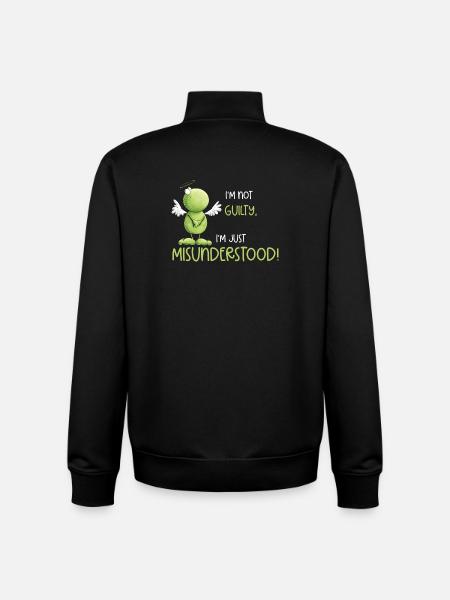 Frog Angel Innocence Misunderstanding - Unisex Organic Zip Sweatshirt by Stanley/Stella - black