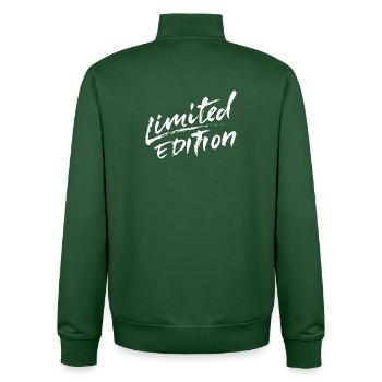Limited Edition - Unisex Organic Zip Sweatshirt von Stanley/Stella - Flaschengrün - Hinten - AI Model Male 185 dark (185cm)