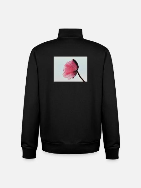 Pink Poppy - Unisex Organic Zip Sweatshirt von Stanley/Stella - Schwarz