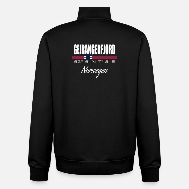Geirangerfjord - Unisex Organic Zip Sweatshirt von Stanley/Stella - Schwarz