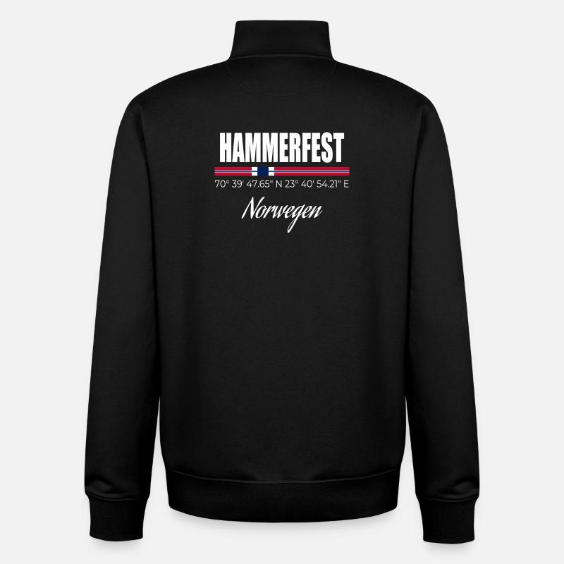Hammerfest - Unisex Organic Zip Sweatshirt von Stanley/Stella - Schwarz