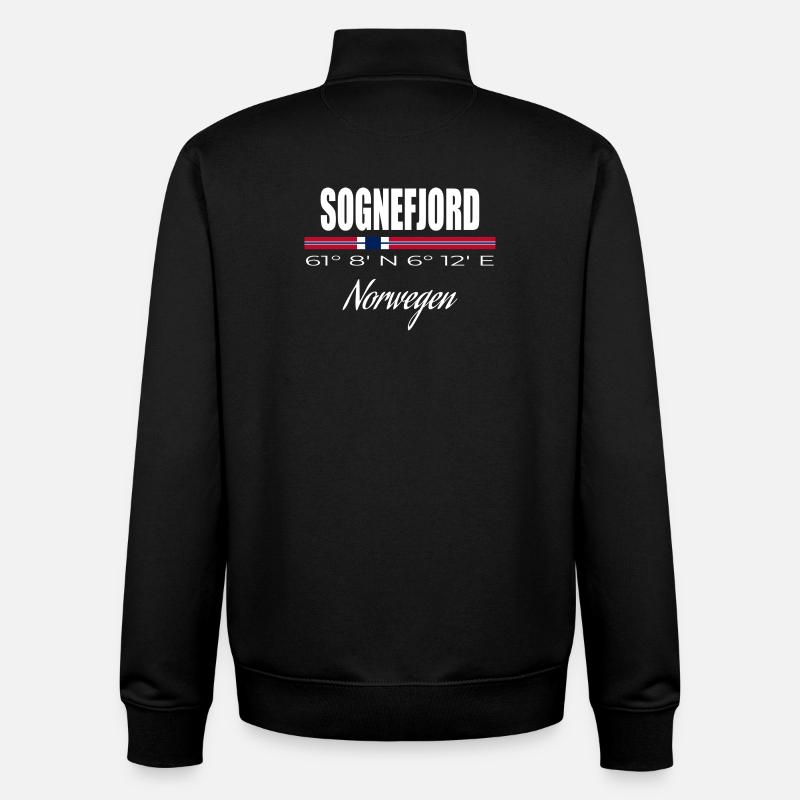 Sognefjord - Unisex Organic Zip Sweatshirt von Stanley/Stella - Schwarz