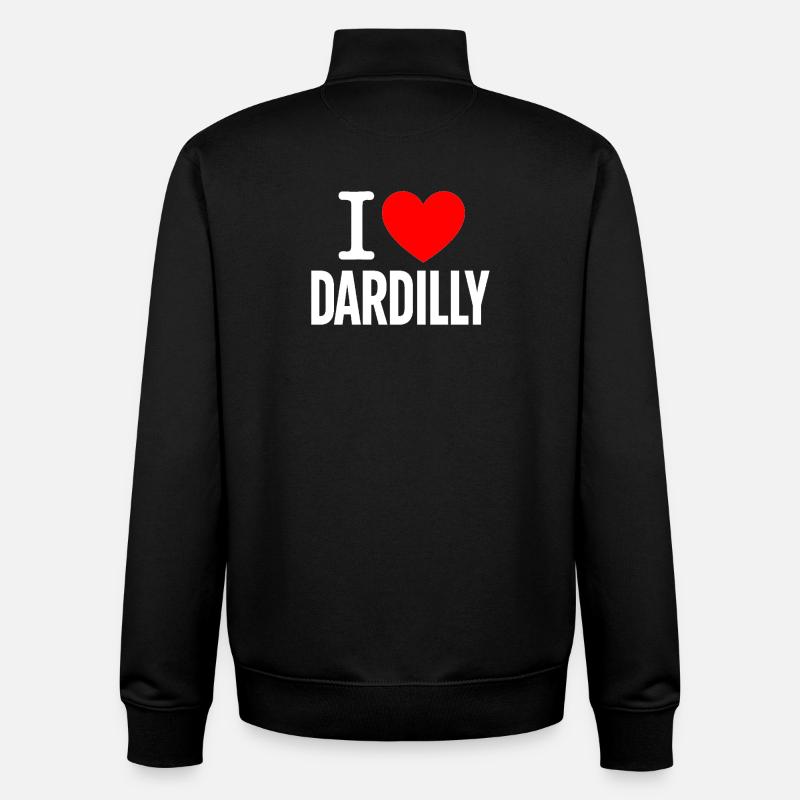 ICH LIEBE DARDILLY - Unisex Organic Zip Sweatshirt von Stanley/Stella - Schwarz