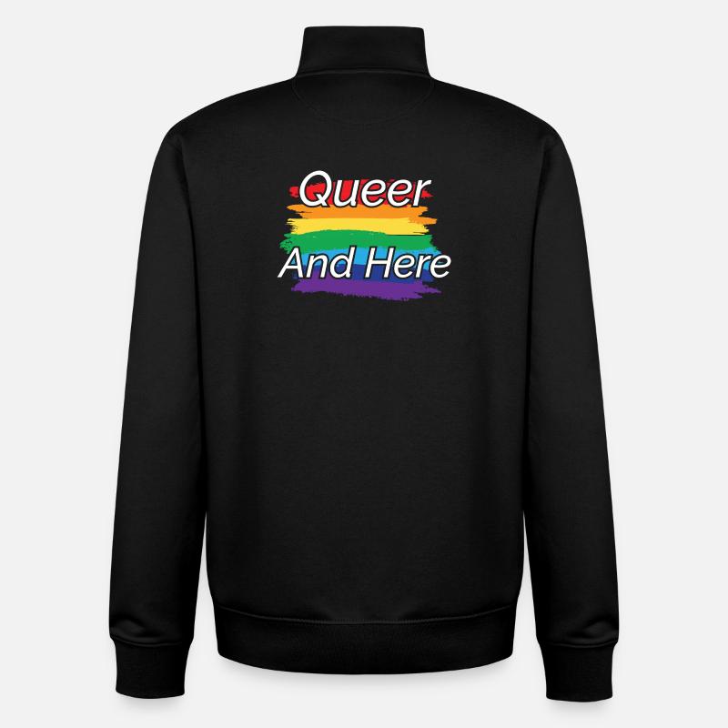 Queer Pride Regenbogen Design - Unisex Organic Zip Sweatshirt von Stanley/Stella - Schwarz