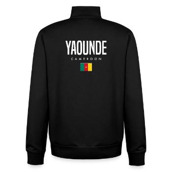 Yaounde Kamerun Kameruner - Unisex Organic Zip Sweatshirt von Stanley/Stella - Schwarz - Hinten - AI Model Male 185 light (185cm)
