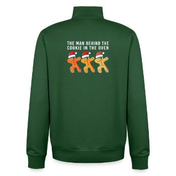 Dad-to-be Fathers-to-be - Unisex Organic Zip Sweatshirt by Stanley/Stella - bottle green - Back - AI Model Male 185 dark (185cm)