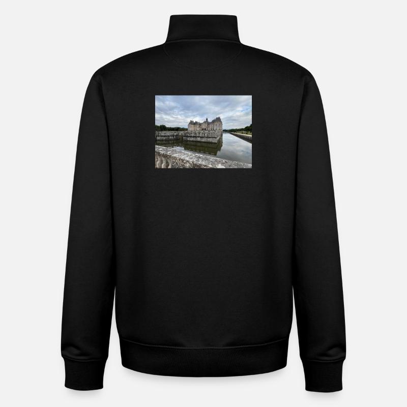Château de Vaux le Vicomte  - Sweat zippé unisexe en coton bio Stanley/Stella - noir