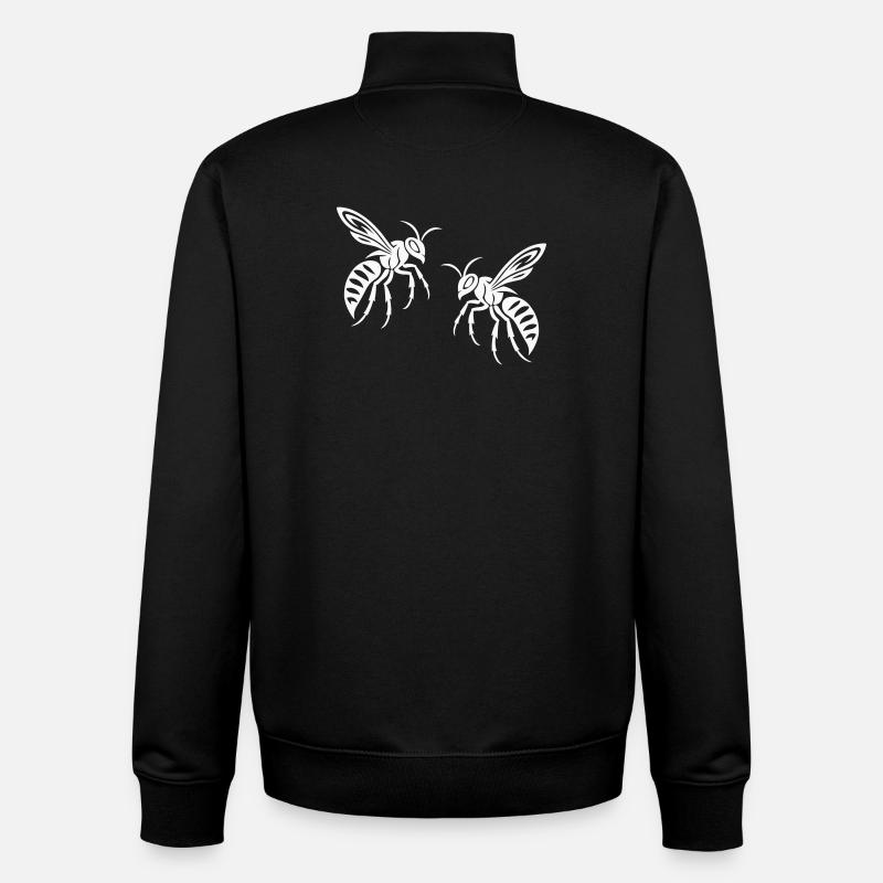 Bee Wasp - Unisex Organic Zip Sweatshirt by Stanley/Stella - black