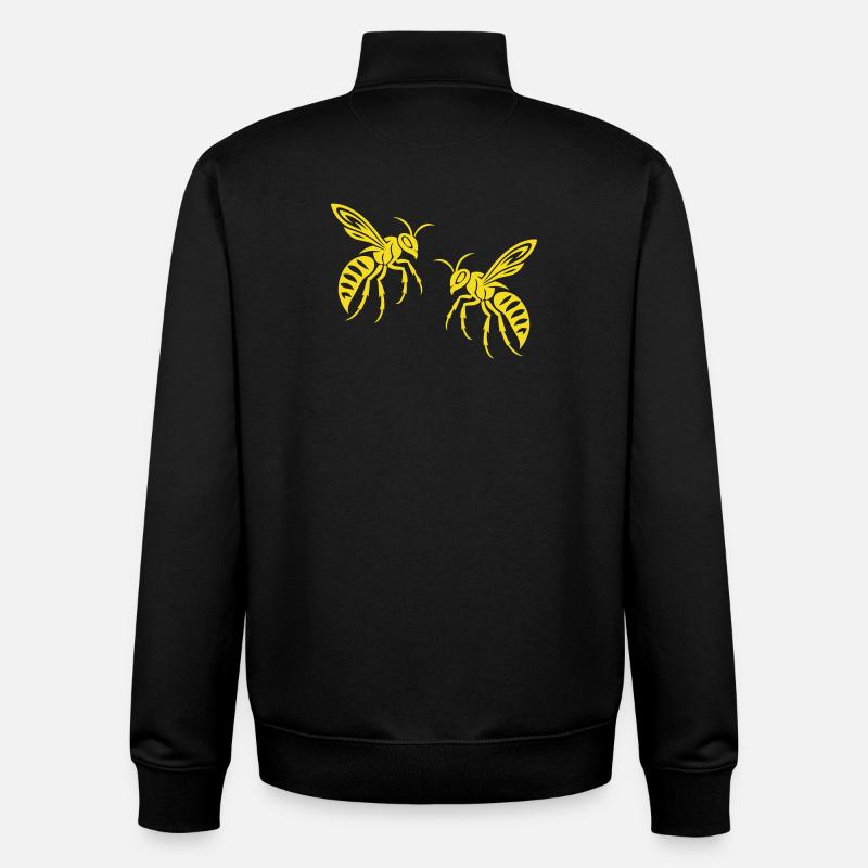 Bee Wasp - Unisex Organic Zip Sweatshirt by Stanley/Stella - black