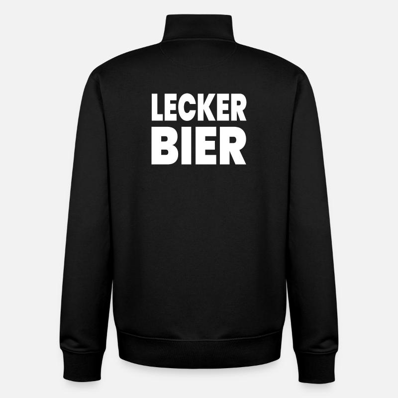 Bière - Sweat zippé unisexe en coton bio Stanley/Stella - noir