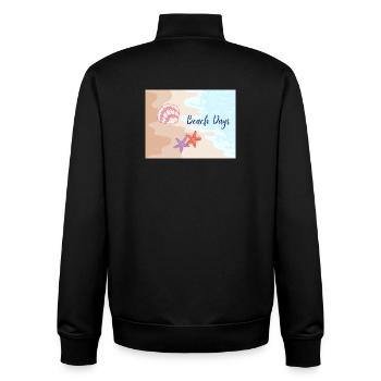 Beach Days Beach Motifs Starfish - Unisex Organic Zip Sweatshirt by Stanley/Stella - black - Back - AI Model Male 185 light (185cm)