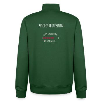 Psychology Student Occupation Psychotherapist - Unisex Organic Zip Sweatshirt by Stanley/Stella - bottle green - Back - AI Model Male 185 dark (185cm)