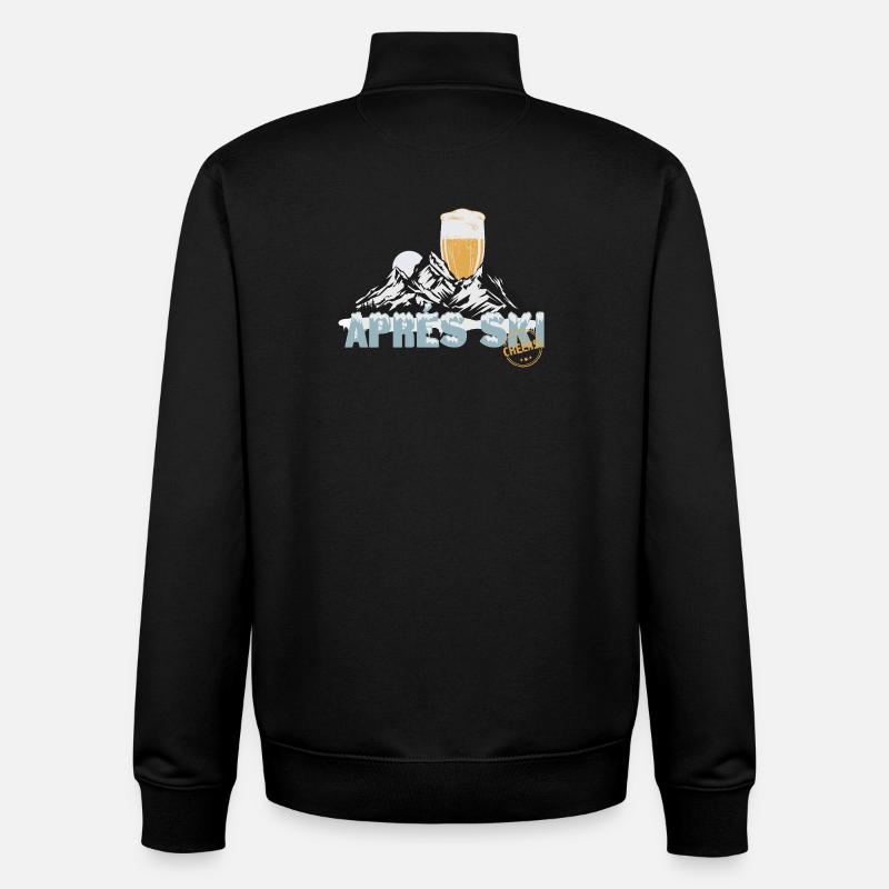 Après-Ski Party – Vive les pistes ! - Sweat zippé unisexe en coton bio Stanley/Stella - noir