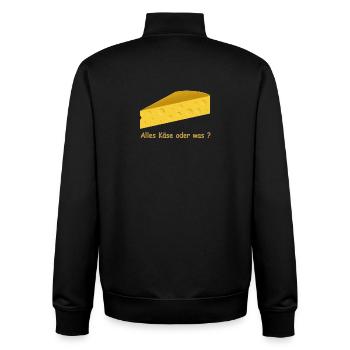 Käse - Unisex Organic Zip Sweatshirt von Stanley/Stella - Schwarz - Hinten - AI Model Male 185 light (185cm)