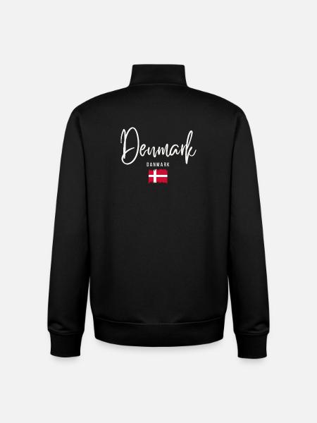 Made in Denmark, Danish roots - Unisex Organic Zip Sweatshirt by Stanley/Stella - black
