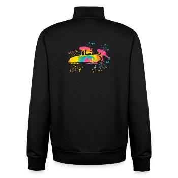 Bobsleigh Two-man Bobsleigh - Unisex Organic Zip Sweatshirt by Stanley/Stella - black - Back - AI Model Male 185 light (185cm)