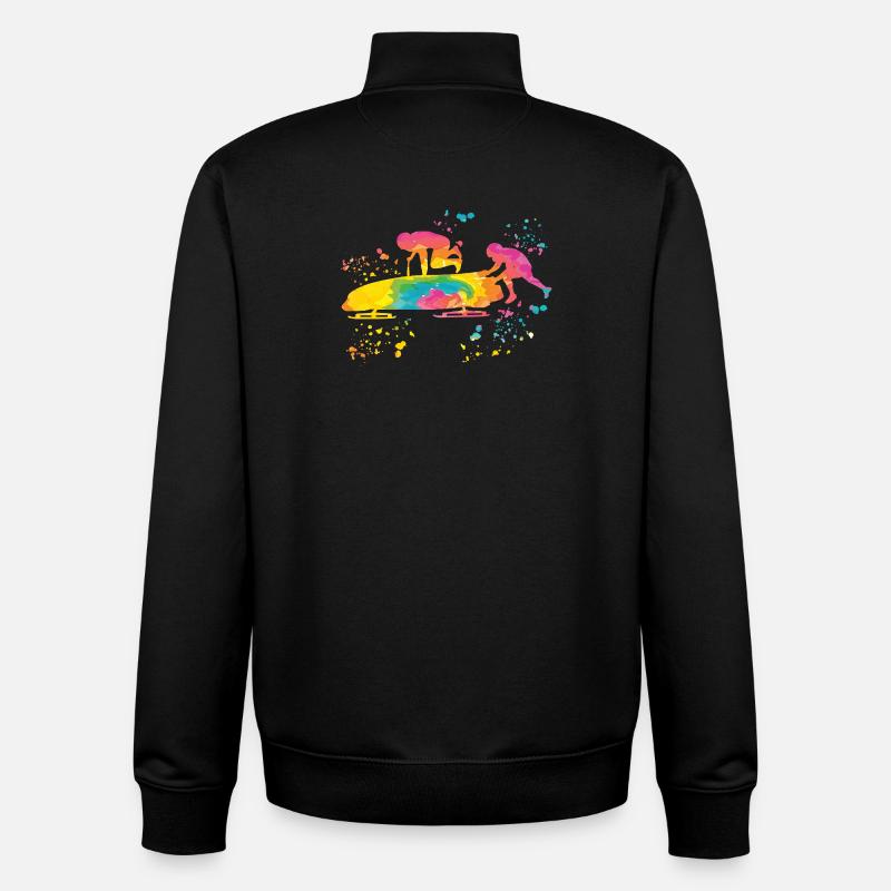 Bobsleigh Two-man Bobsleigh - Unisex Organic Zip Sweatshirt by Stanley/Stella - black