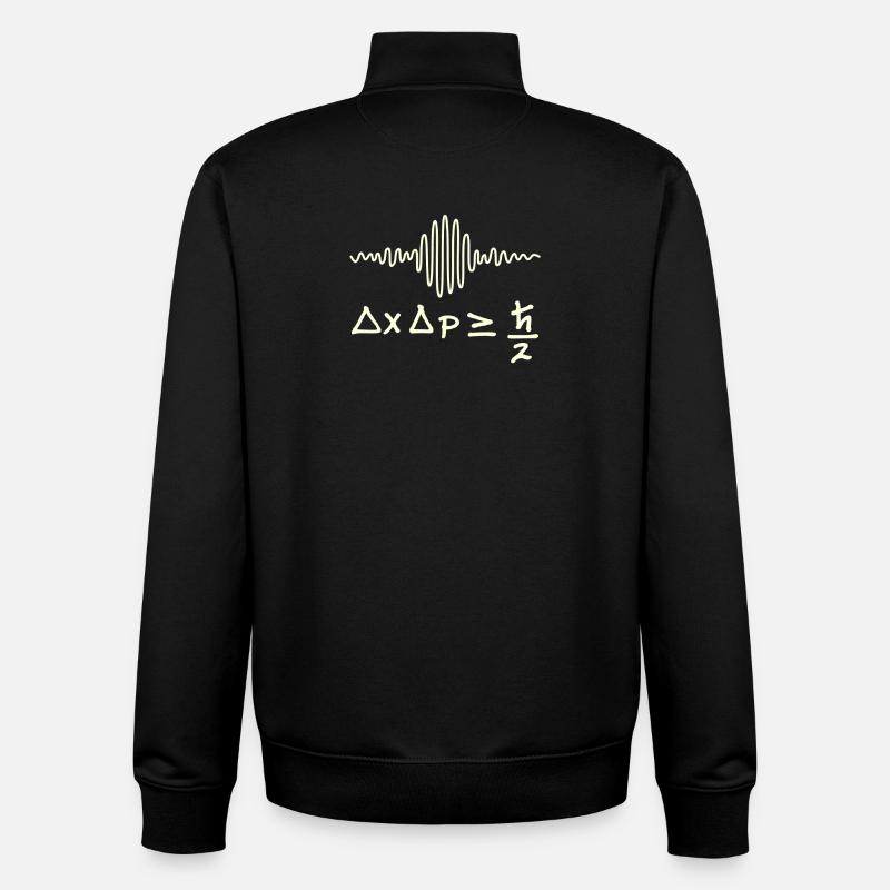 Quantenwellen und Unsicherheit - Unisex Organic Zip Sweatshirt von Stanley/Stella - Schwarz