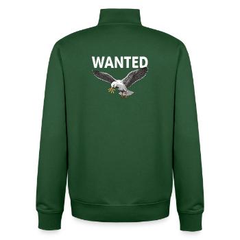 Recherché : Frites Seagull - Sweat zippé unisexe en coton bio Stanley/Stella - vert bouteille - Dos - AI Model Male 185 dark (185cm)