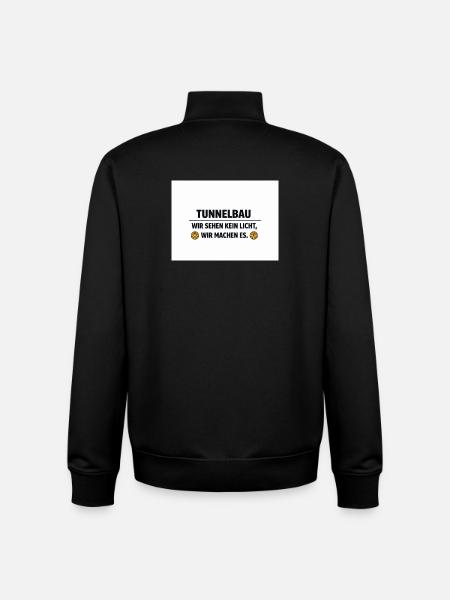 Tunnelling Lichtmacher - Unisex Organic Zip Sweatshirt by Stanley/Stella - black
