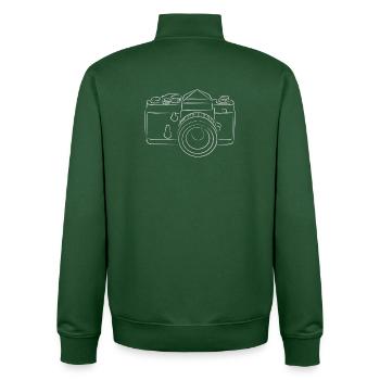 Kamera - Unisex Organic Zip Sweatshirt von Stanley/Stella - Flaschengrün - Hinten - AI Model Male 185 dark (185cm)