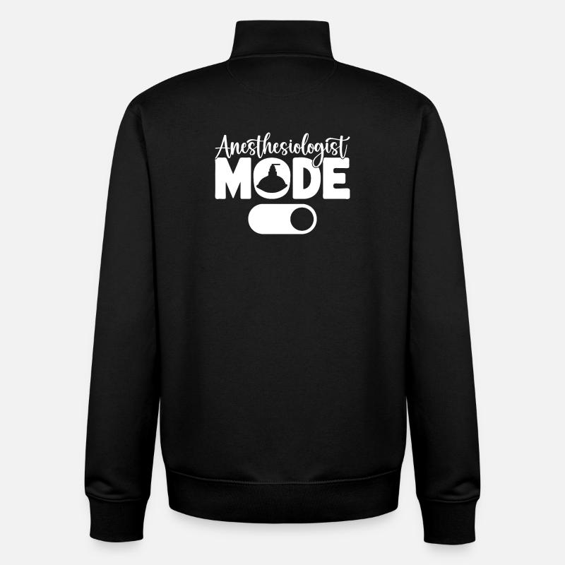Mode anesthésiste sur l’anesthésie - Sweat zippé unisexe en coton bio Stanley/Stella - noir