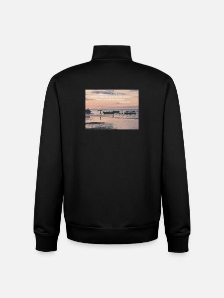 Berufung am Strand: Menschenfischer - Unisex Organic Zip Sweatshirt von Stanley/Stella - Schwarz