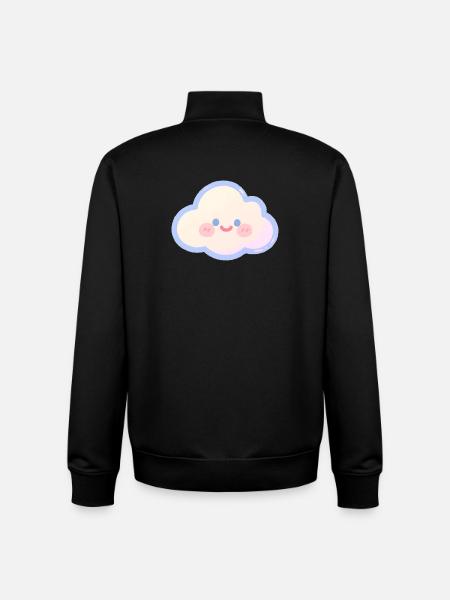 Pastel Cloud Cuddly Charm Kids Cloud - Unisex Organic Zip Sweatshirt by Stanley/Stella - black