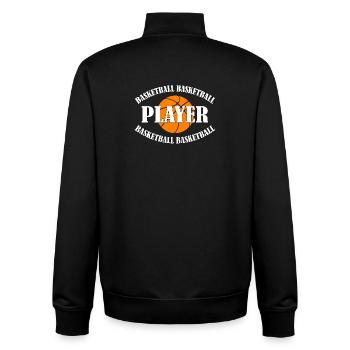 BASKETBALL - PLAYER - Unisex Organic Zip Sweatshirt von Stanley/Stella - Schwarz - Hinten - AI Model Male 185 light (185cm)