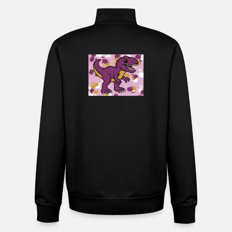 Allosaurus Dino - Sweat zippé unisexe en coton bio Stanley/Stella - noir