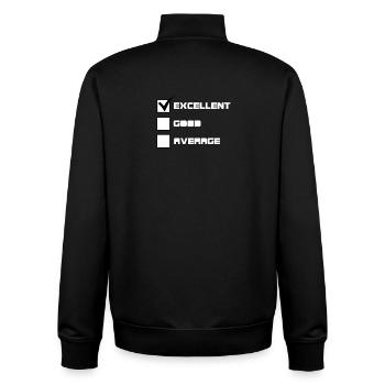 Excellent - Unisex Organic Zip Sweatshirt by Stanley/Stella - black - Back - AI Model Male 185 light (185cm)