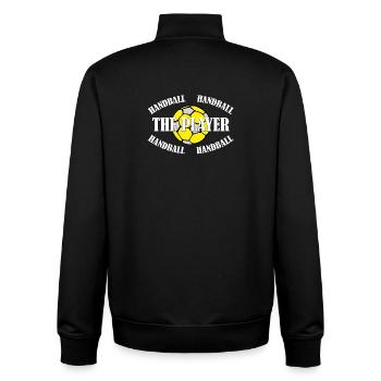 HANDBALL - Unisex Organic Zip Sweatshirt von Stanley/Stella - Schwarz - Hinten - AI Model Male 185 light (185cm)