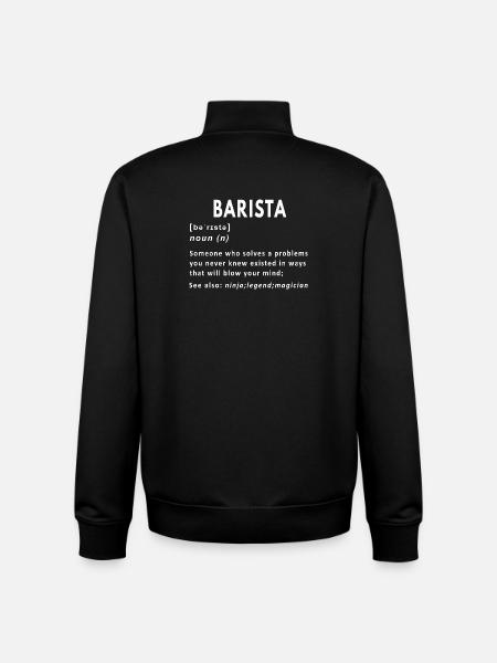 Barista-Substantiv-Witzige Definition - Unisex Organic Zip Sweatshirt von Stanley/Stella - Schwarz