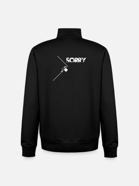 Sorry! Perfect edge hit - Unisex Organic Zip Sweatshirt by Stanley/Stella - black