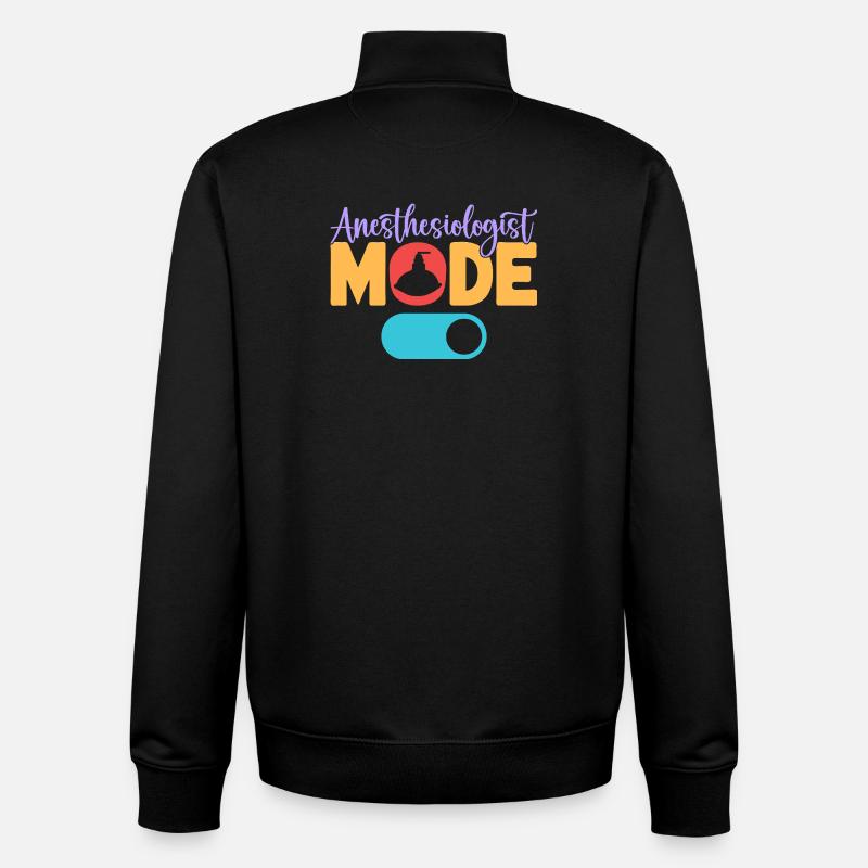 Mode anesthésiste sur l’anesthésie - Sweat zippé unisexe en coton bio Stanley/Stella - noir