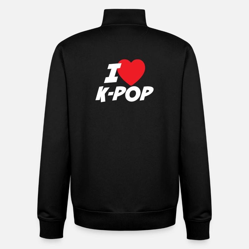 Ich liebe K-Pop - Unisex Organic Zip Sweatshirt von Stanley/Stella - Schwarz