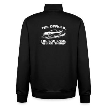 Yes Officer Car Came Like This Racing - Unisex Organic Zip Sweatshirt by Stanley/Stella - black - Back - AI Model Male 185 light (185cm)