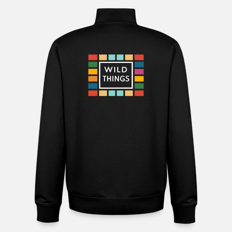 Wild Things Bunte Rahmen - Unisex Organic Zip Sweatshirt von Stanley/Stella - Schwarz