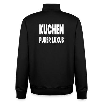 Cake - Unisex Organic Zip Sweatshirt by Stanley/Stella - black - Back - AI Model Male 185 light (185cm)