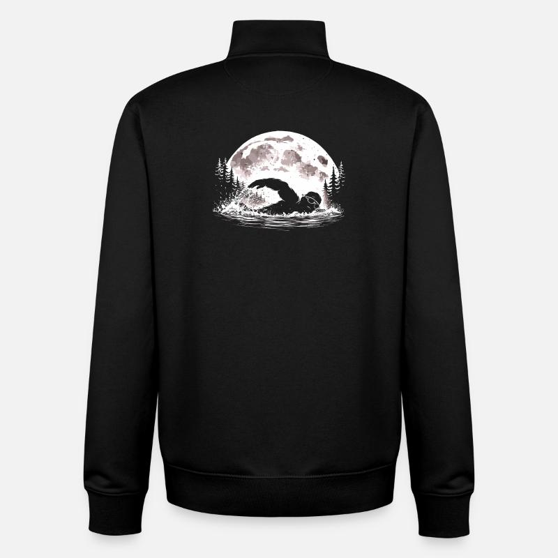 Bigfoot Schwimmer - Unisex Organic Zip Sweatshirt von Stanley/Stella - Schwarz