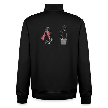 Korean Drama K-Drama Lover Kdrama - Unisex Organic Zip Sweatshirt by Stanley/Stella - black - Back - AI Model Male 185 light (185cm)