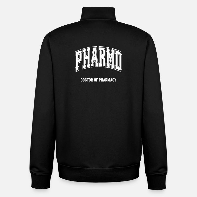 Docteur en pharmacie PharmD - Pharmacien agréé - Sweat zippé unisexe en coton bio Stanley/Stella - noir