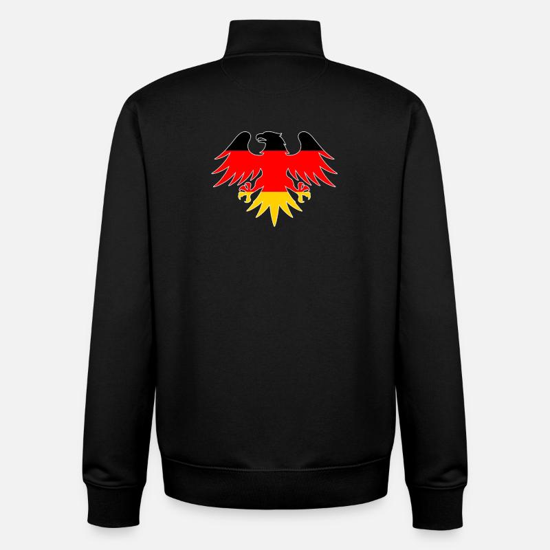 Deutscher Flaggenadler Motiv - Unisex Organic Zip Sweatshirt von Stanley/Stella - Schwarz