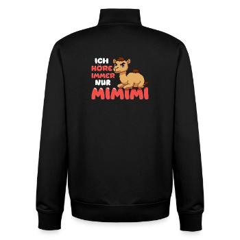 Ich Höre Immer Nur Mimimi Kamel - Unisex Organic Zip Sweatshirt von Stanley/Stella - Schwarz - Hinten - AI Model Male 185 light (185cm)