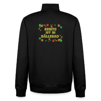 Be als Baellebad - Unisex Organic Zip Sweatshirt von Stanley/Stella - Schwarz - Hinten - AI Model Male 185 light (185cm)