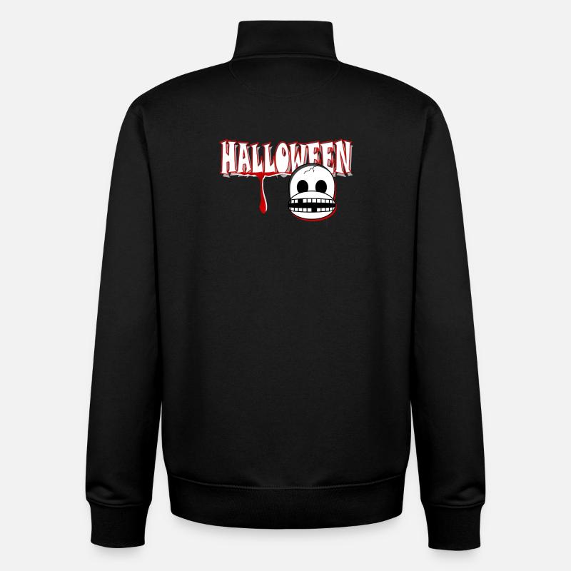 Halloween - Sweat zippé unisexe en coton bio Stanley/Stella - noir